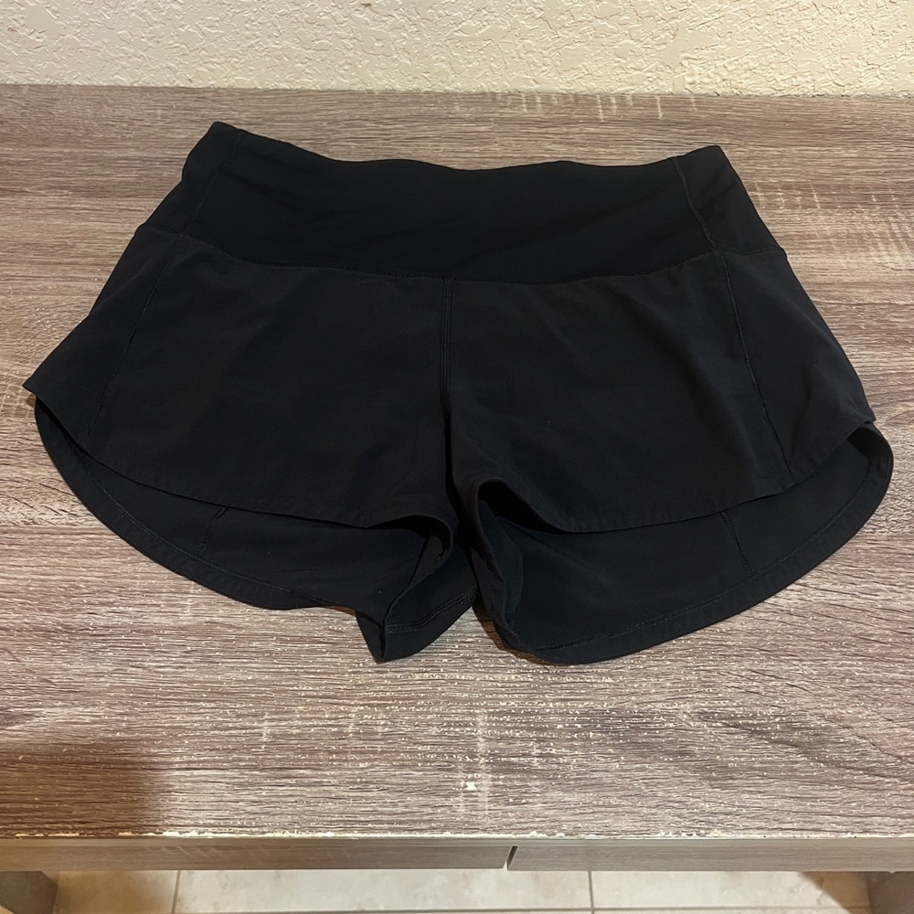 lululemon athletica Black Run/Workout Shorts